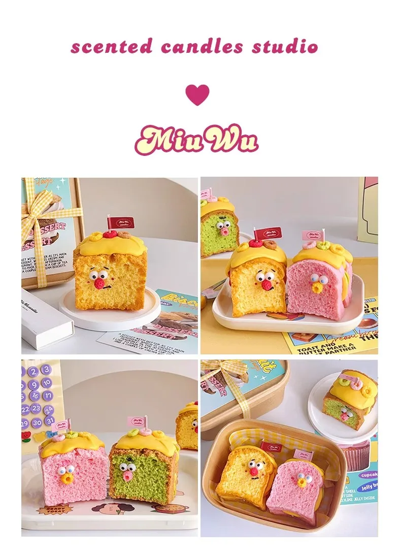 Toast scented candles Birthday gift box Fun fragrance accessories