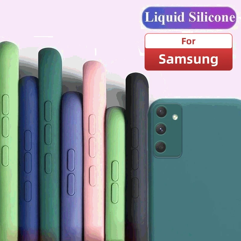 Per Samsung Galaxy A55 5G Custodia Samsung A55 A05 A15 A25 S24 Custodia Funda Liquid Soft Silicon Tpu Cover Posteriore Del Telefono Per Galaxy A55 5G