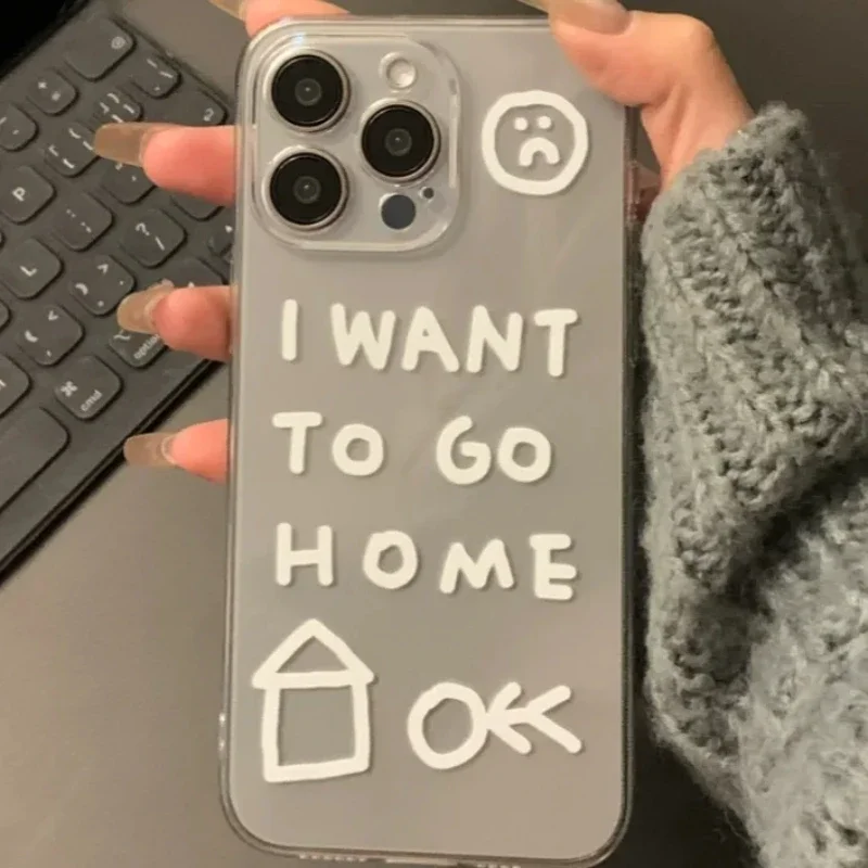 I Want To Go Home Clear Soft TPU Phone Case