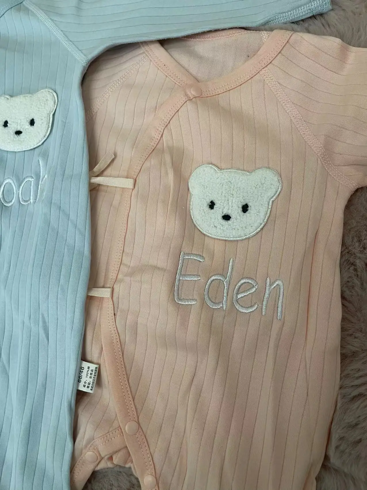 Boys Girls Jumpsuit 100% Pure Cotton Newborn Baby Long Sleeved Jumpsuit Embroidered Baby Solid Color Knitted Thin Jumpsui