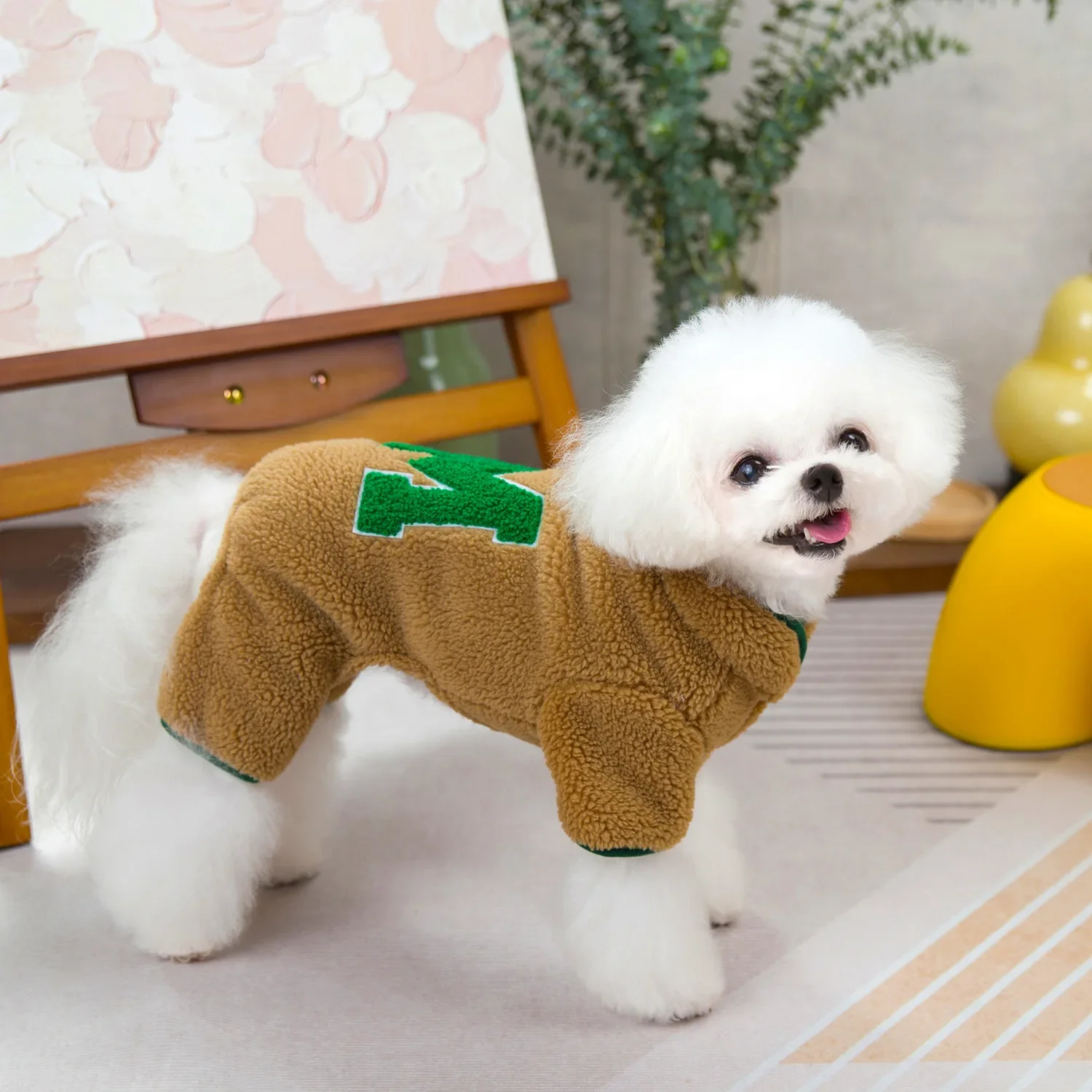 green emerald velvet dress Lulala Festive Dog Sherwani in Green Velvet - Heavily Embroidered Ethnic  Outfit for Dogs main image 0