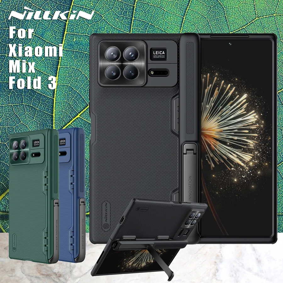 Nillkin Per Xiaomi Mix Fold 3 5G Custodia Smerigliata Pro Cavalletto Hard Pc Tpu Frame Lens Cover Mix Fold3