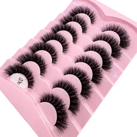 HBZGTLAD 7 paires de cils 3D cils de vison épais et moelleux Extension de cils doux faux cils naturels maquillage cils de vison 5