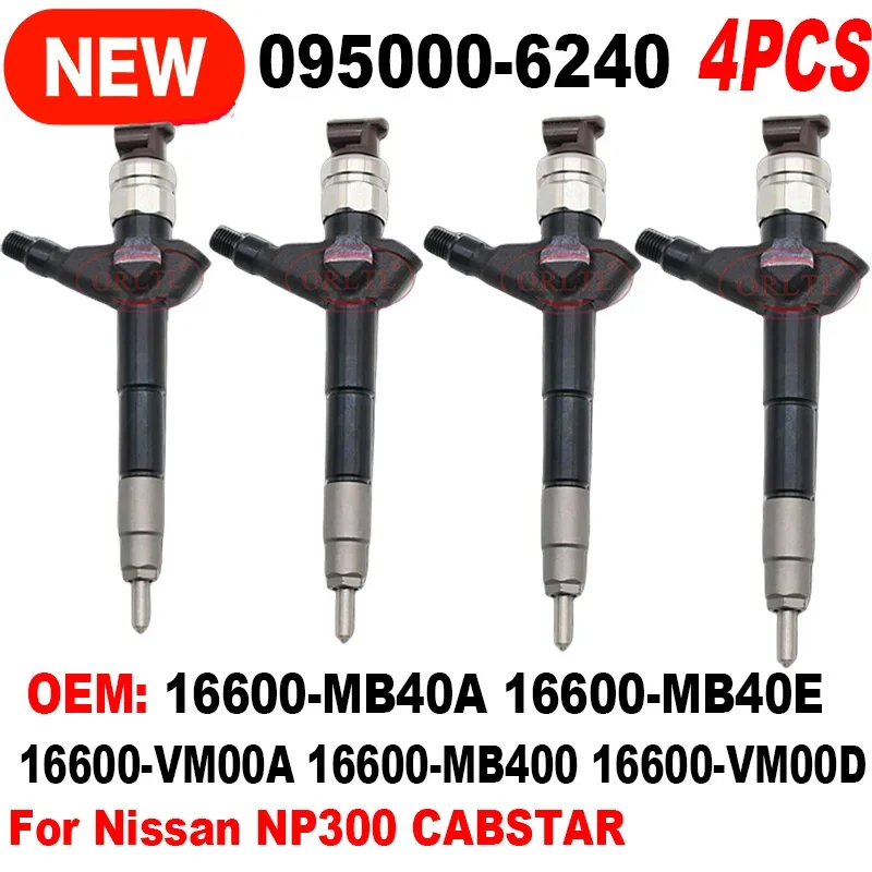 Nuovo Muslimatexlimb 16600-Mb400 Dcri106240 095000-6240 Per Nissan Np300 Cabstar Iniettore Di Carburante Originale 4 Pezzi