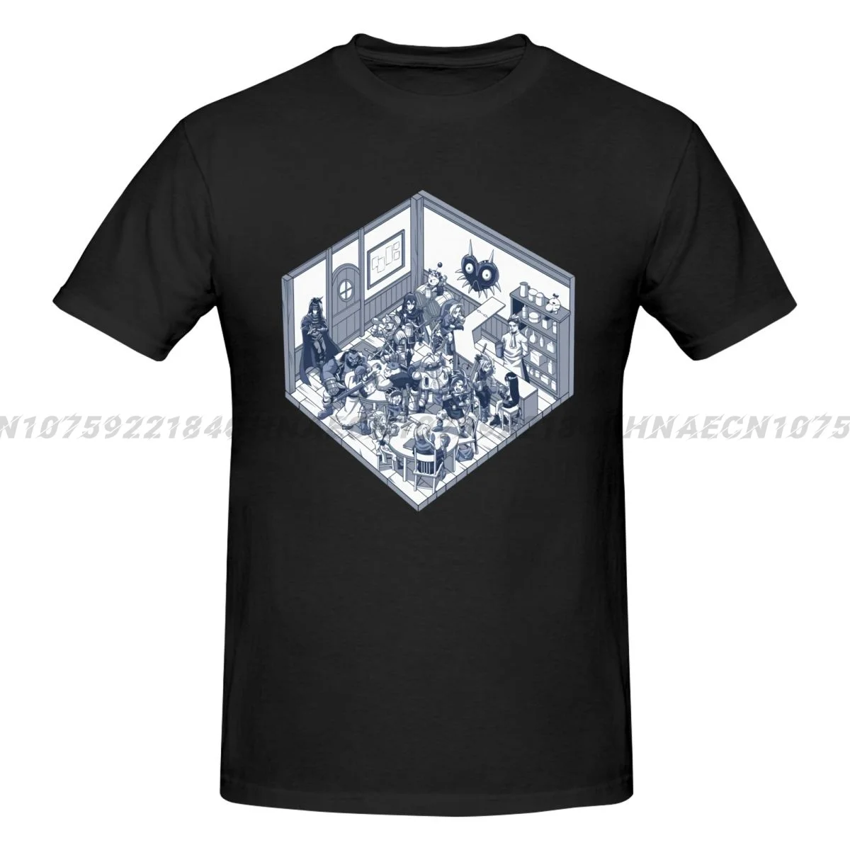 

Top Sale Adventure Tavern Video Game Print Casual Loose Tee Shirt Harajuku Unisex T-shirt