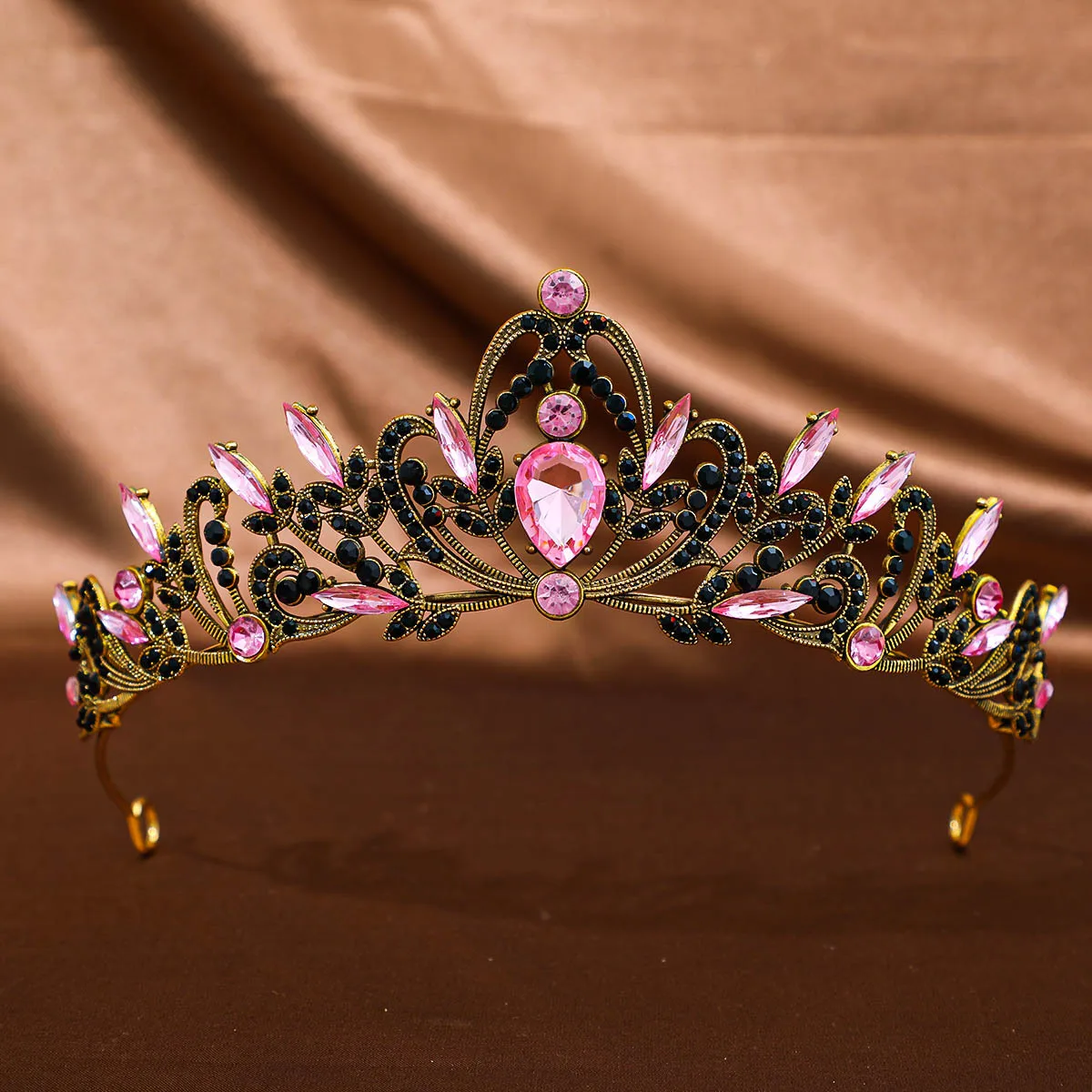 Barocke Diademe und Kronen, Stirnband für Damen, Party, Abschlussball, Diadem, Krone, Braut, Hochzeit, Haarschmuck, Schmuck, Krone, Tiara, Geschenk – Detail 14