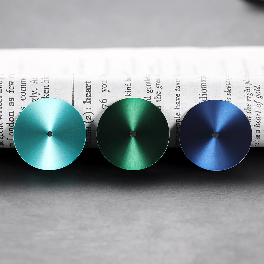 Sunburst Multi-Color Watch Dial - Black, Silver, Blue, Green