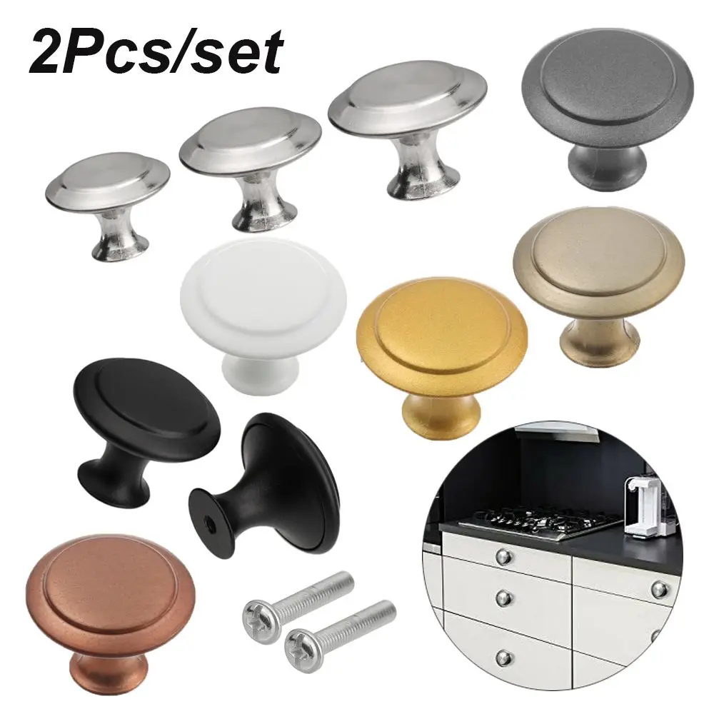 2pcs/lot Furniture Knobs Kitchen Cupboard Round Shape Furniture Fitting Cabinet Cabinet Pulls Wardrobe Pulls Drawer Knob Door Handle