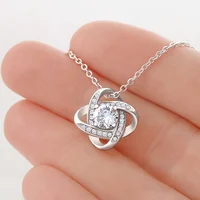 To My Queen Knot Love Romantic Necklace Gift for Wife 6
