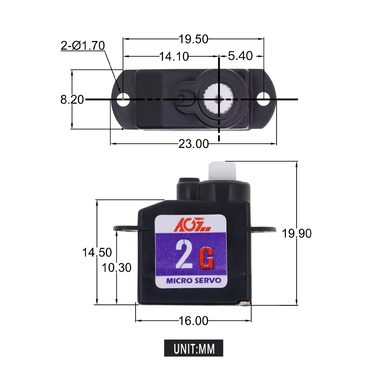 2G Digital Micro Servo 3.6V-4.2 V Motore Coreless A 180 Gradi Jst1.25Mm Spina Jr Per Aggiornamento Hand Throw Foam Airplane Rc Miniz Car