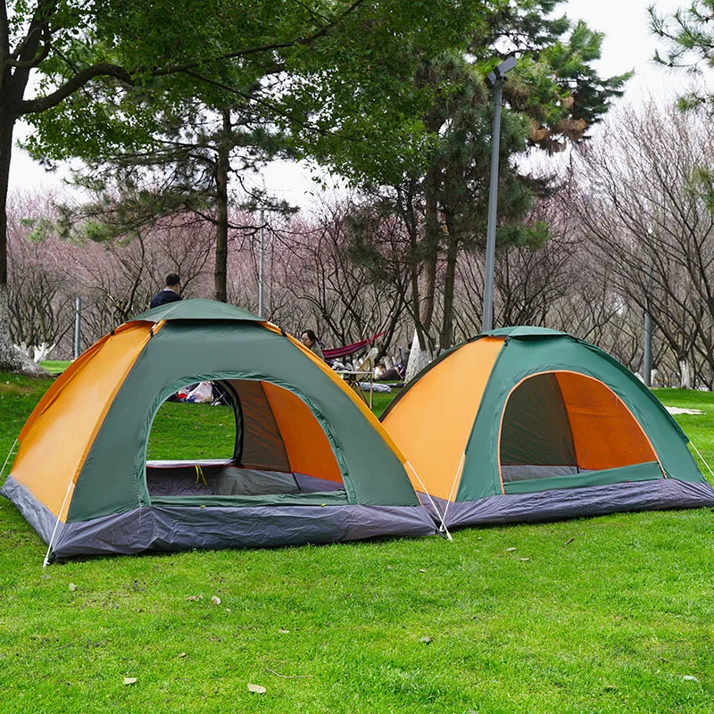 

Outdoor Tent 3-4 People Camping Sunshade Automatic Tent Folding Double Simple Quickly Open Beach Camping Tent