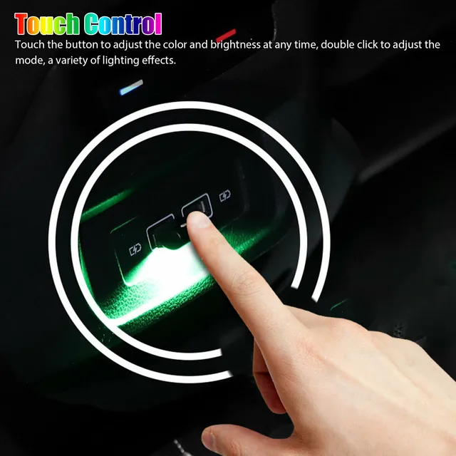 Frienda 4 Pieces Mini USB LED Light, RGB Car LED Interior Lighting DC 5V  Smart USB LED Atmosphere Light, Laptop Keyboard Light Home Office  Decoration