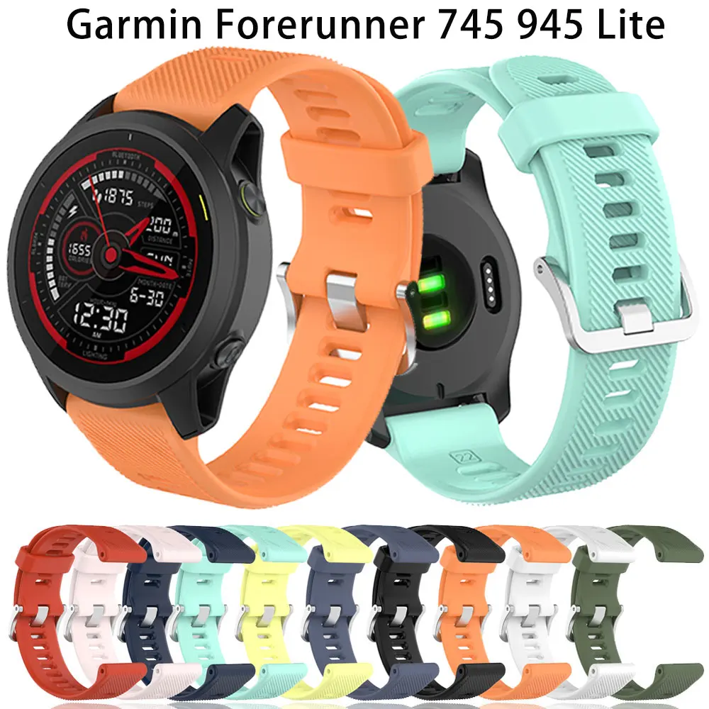 Official Sport Strap For Garmin Forerunner 745 945 Lite Smart Watch Silicone Wrist Bracelet For Forerunner 745Xt Band Correa