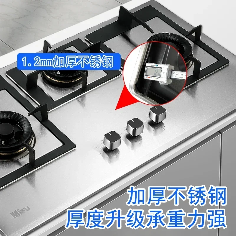 Must-Have Embedded Gas Stove for Home: Three-Burner, Stainless Steel, Liquefied Gas & Natural Compatible