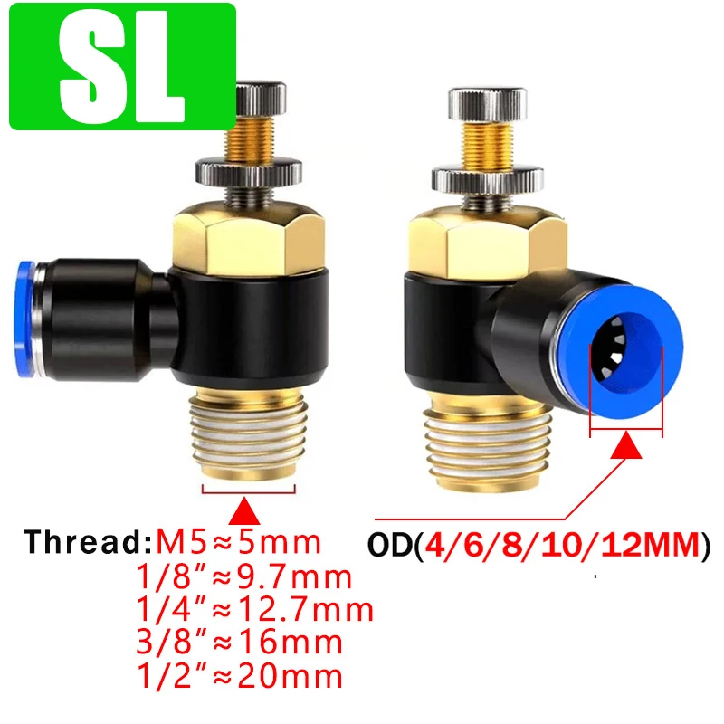 SL  Ʋ , M5 1/8 1/4 3/8 1/2,  ,   Ʋ ӵ Ʈѷ , 4mm, 6mm, 8mm, 10mm, 12mm