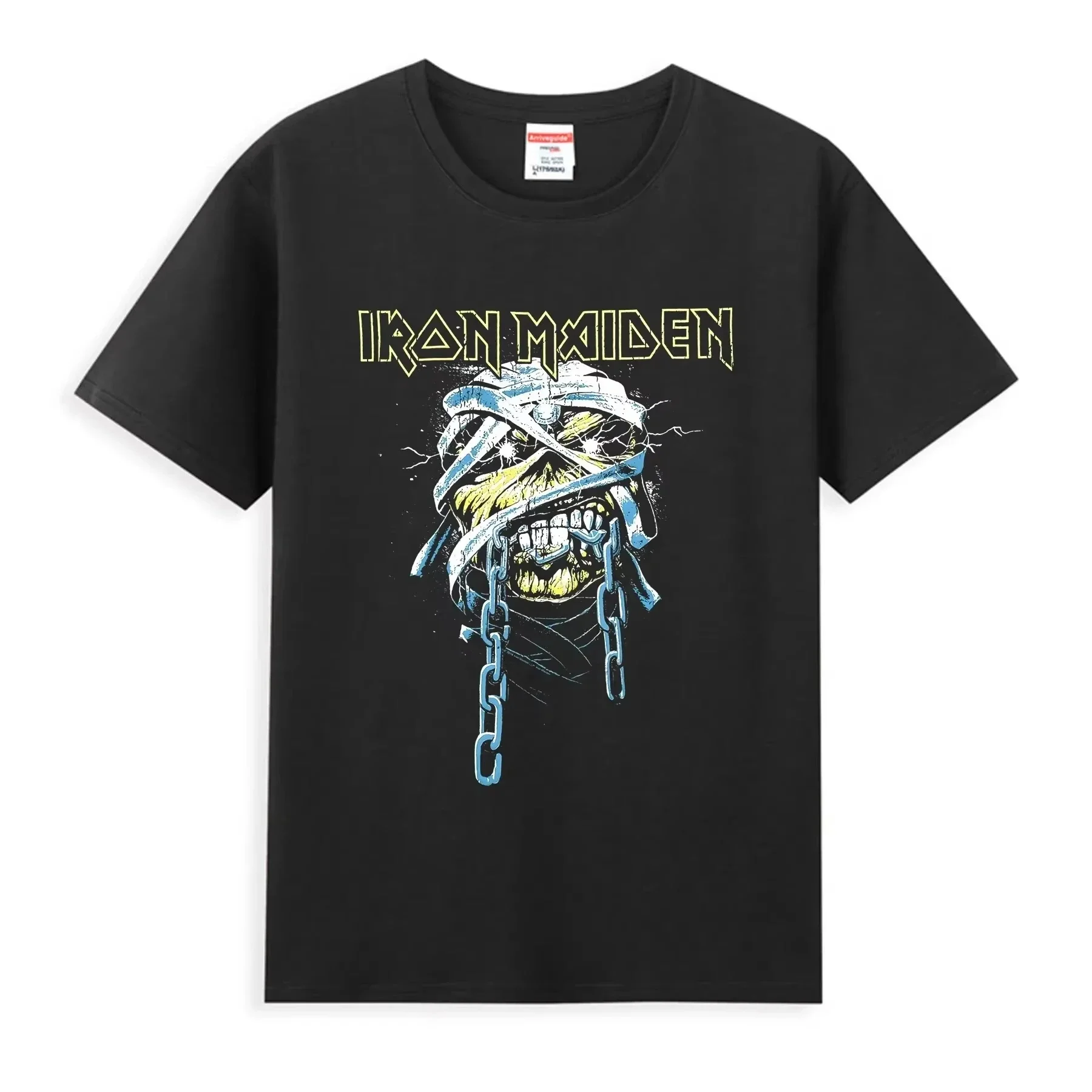 Hip Hop T-shirt Men's Short Sleeves Iron Band Casual Head T-shirt Graphic Oversized Sports Top Maiden Comfortable Streetwear Tee 5