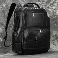 Cow Leather Backpacks Men Laptop Rucksack Shoulder Bag Mochilas Cowhide Genuine Leather Male Bag School Bag for Man Travel Bag 1