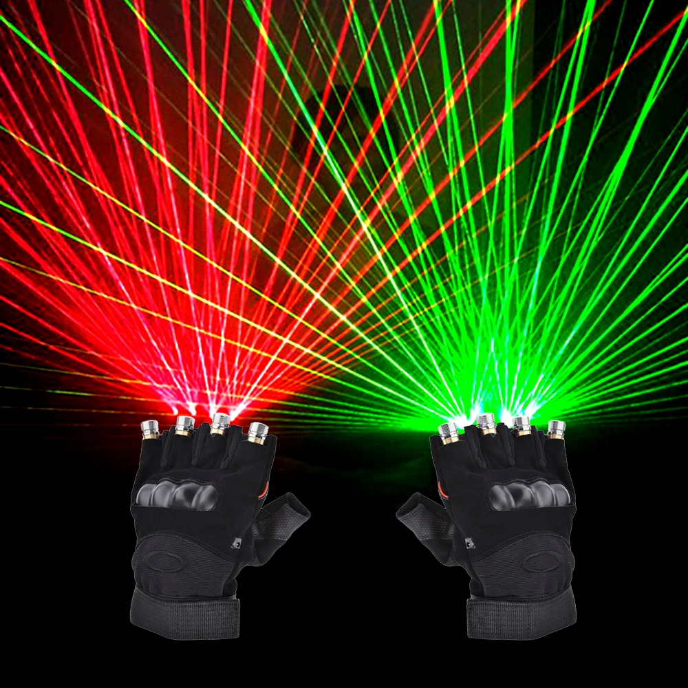 Rechargeable LED Laser Gloves for Stage Performance Lighting