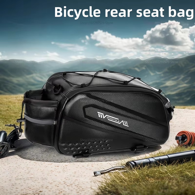 10L Bicycle bag large capacity electric folding rear seat bag, waterproof and sturdy bicycle bag, bicycle accessories.