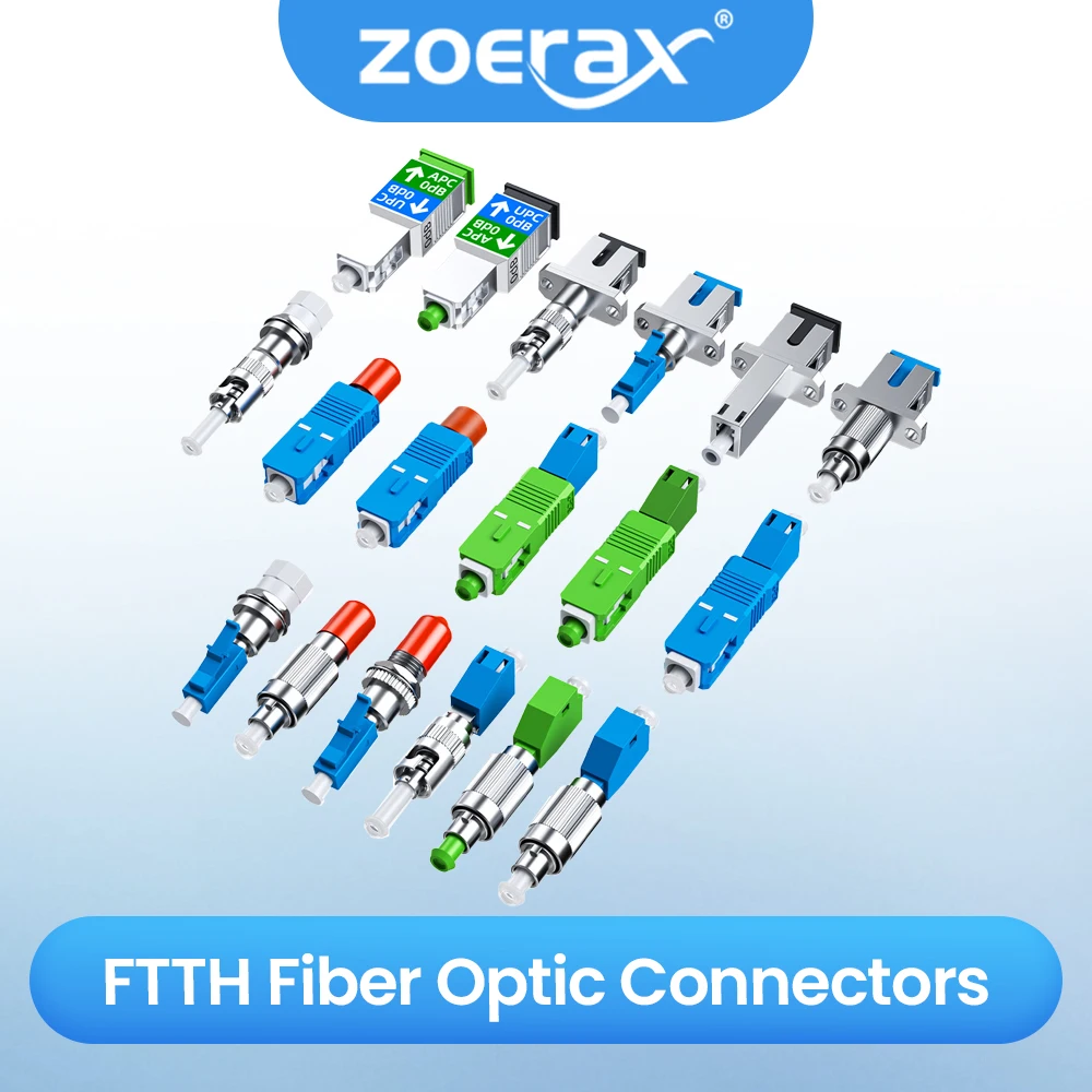 ZoeRax FC SC ST LC 남성-여성 광섬유 커넥터 시각 장애 탐지기 광 파워 미터용 FTTH 단일 모드 어댑터
