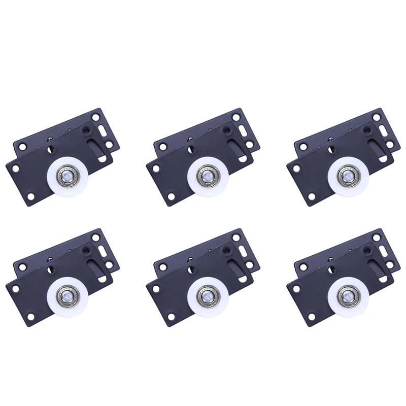

24Sets Sliding Door Wheels Rollers Pulleys Runners for Cupboard Wardrobe Cabinet Smoothly & Mute Nylon Wheels Promotion