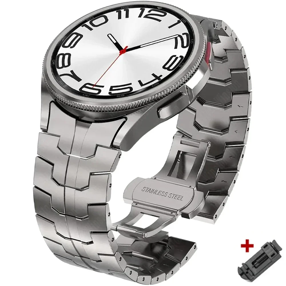 Luxury Stainless Steel Curved End Bracelet with No Gaps