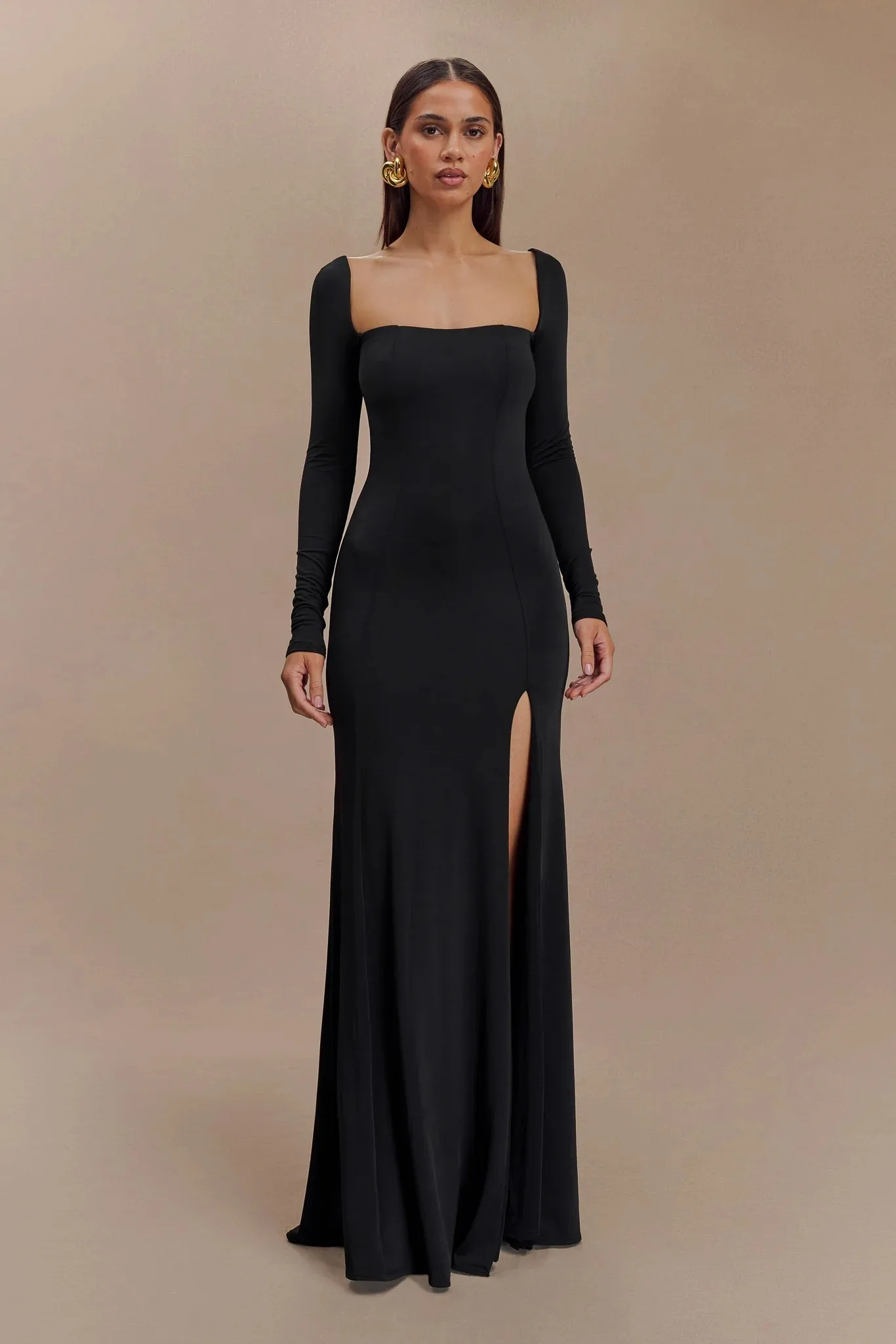 Elegant Long Sleeve Bodycon Party Evening Dress Female Sexy Split Tight Women Vestido Autumn/Winter New Clothing