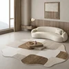 Retro Irregular Living Room Large Area Carpet Geometric Pattern Bedroom Carpet Brown Home Rug Creative Design Minimalist Rugs IG 1