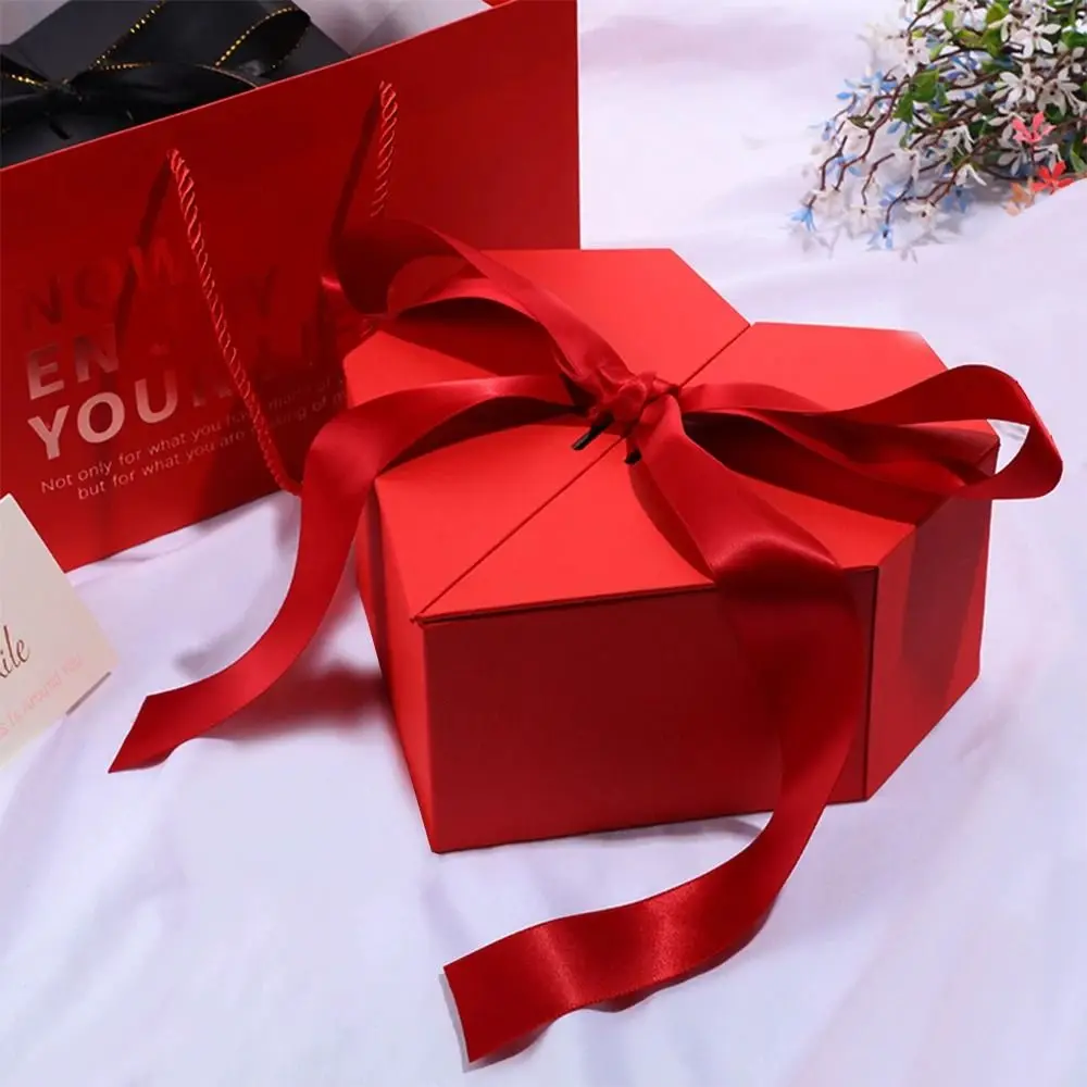 Christmas Box, 2 Pack 10" Large Gift Boxes With Wrap Bands For Weddings, Graduations, Christmas, Valentine'S Day, Birthdays | SHEIN