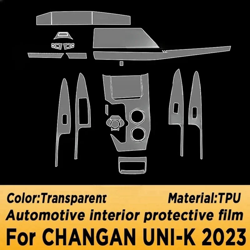 

Для CHANGAN UNI-K 2023 автомобильные аксессуары Автомобильная дверь центральная консоль медиа приборная панель навигация ТПУ Защитная пленка против царапин