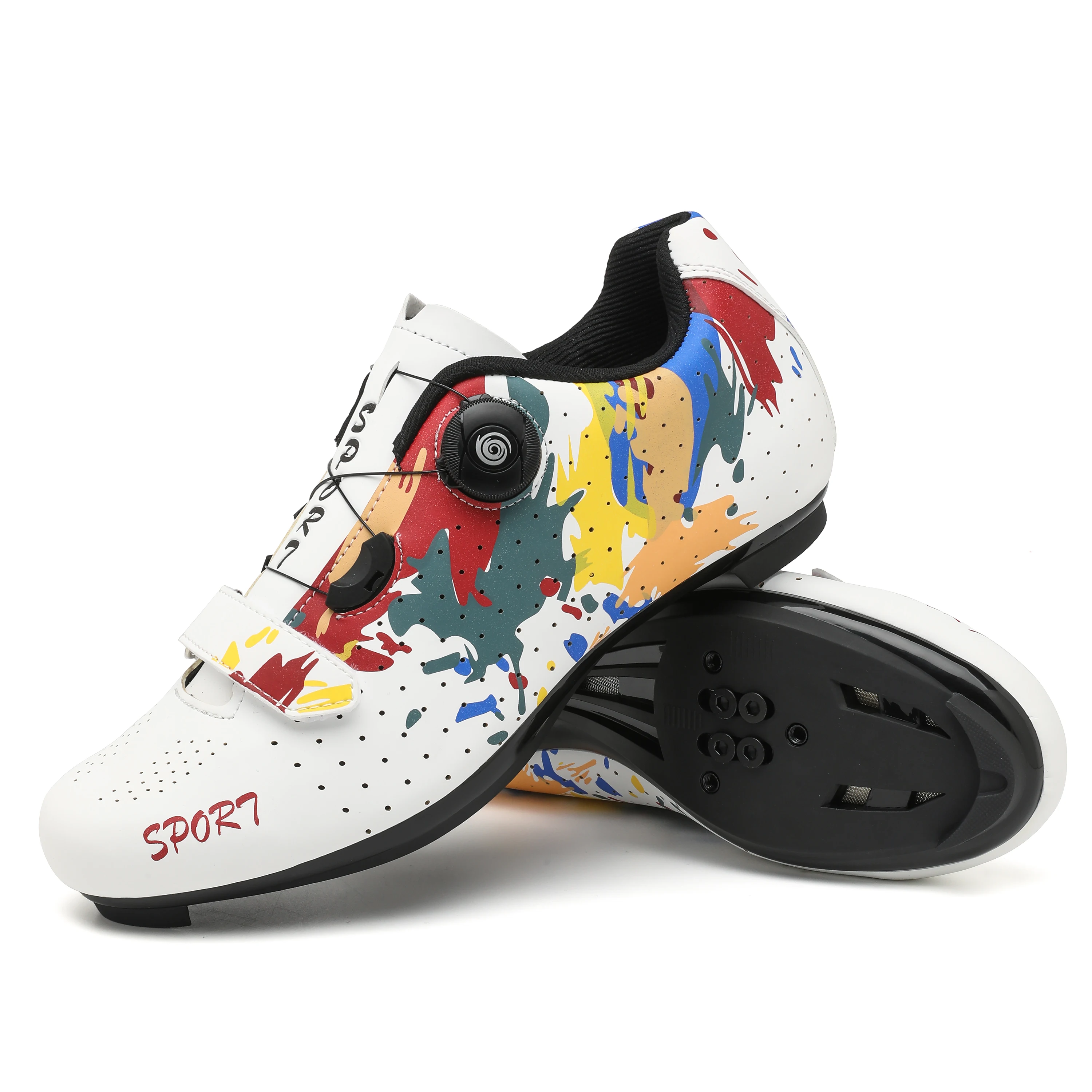 Men's SPD Cycling Shoes, Outdoor Sport No-Lock Non-Slip Breathable Mountain Bike Shoe