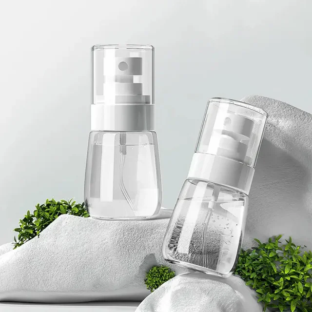 thumbnail image 1 of 2 botellas de spray transparentes portátiles para viajes, 30/60/100 ml, atomizador de perfume, botella dispensadora, niebla, tónico, loción, botellas vacías rellenables, 1 of 5