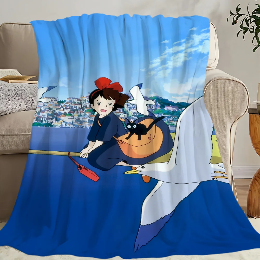 Anime K-Kikis D-Delivery Service Blanket Skin friendly comfort warm soft plush blanket suitable sofa living room office bedroom 6