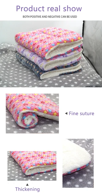 Flannel Small Dog Mat Winter Warm Medium Cat Sleeping Mat Puppy House for Large Dogs Blanket Comfortable Puppy Bed Cushion 5