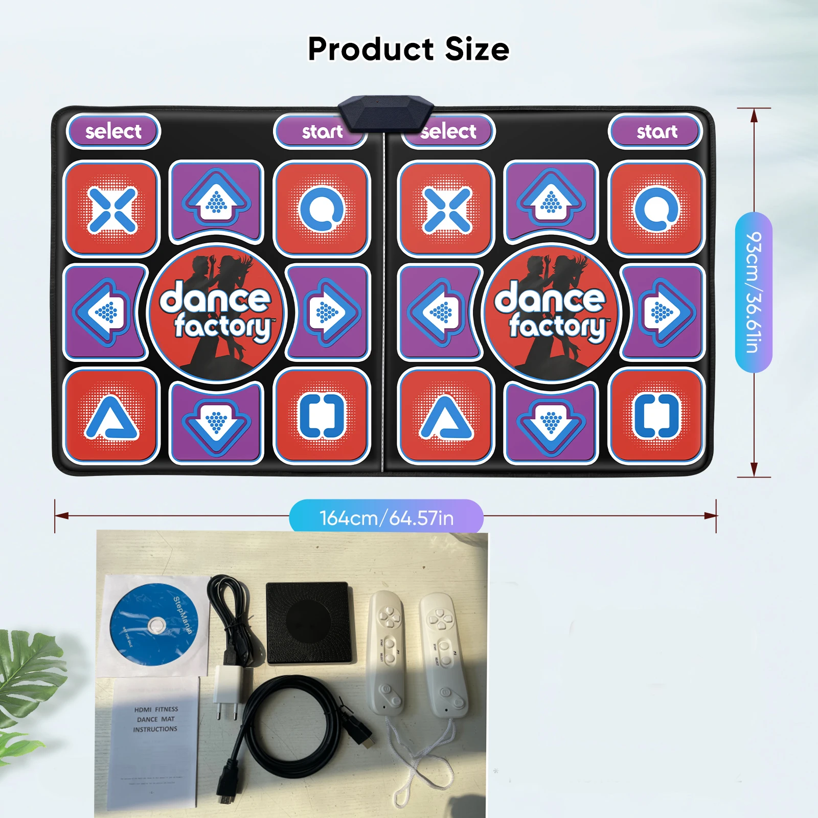 Dance Mat Girls Kids, Upgraded Models Double Anti-Slip Durable Musical Dance Mat with Wireless Receiver,with 58 Games 100 Music