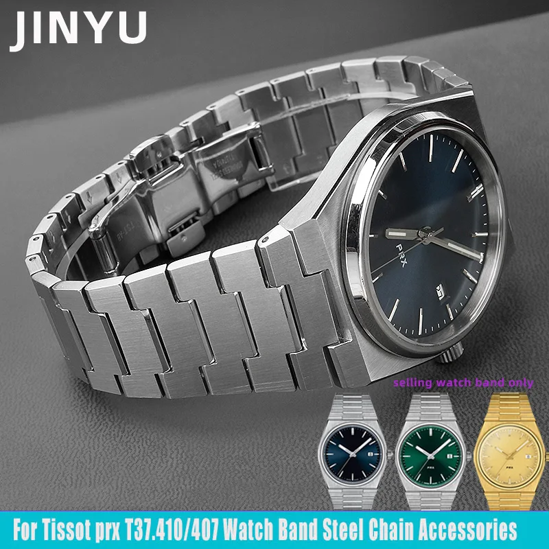 

For 1853 Tissot PRX Super player WatchBand T137.407/137.410 Series Stainless steel Wristband Men Bracelet Watch Accessories