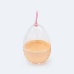 Portable Cosmetic Sponge Holder - Clear Drying & Storage Case with Egg - Shaped Design (Yellow)