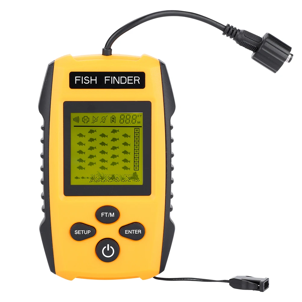 LCD Fish Finder Portable Fishfinder Sonar Fish Finder 100M Portable LCD with Sonar Sensor Fishing Accessory TL88E