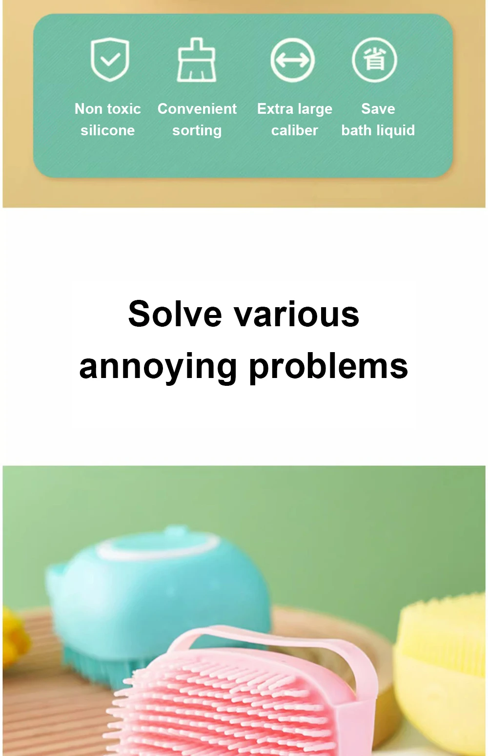 Bathroom Multifunctional Puppy Big Dog Cat Bath Massage Gloves Brush Soft Safety Silicone Pet Accessories for Dogs Cats Tools