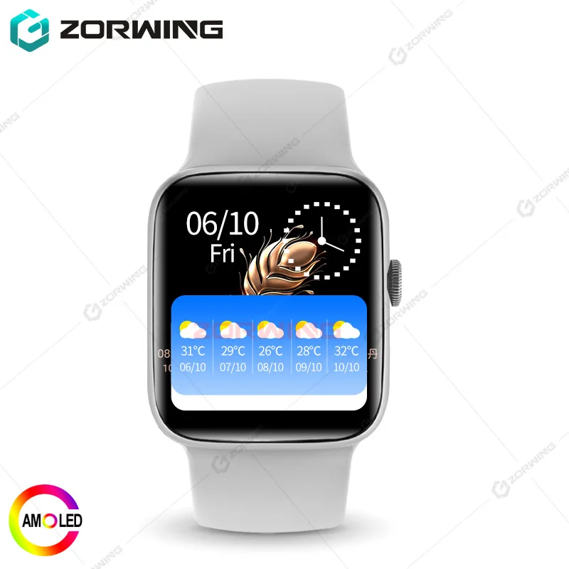 H12 Mini 41mm AMOLED Smart Watch Men Women NFC Smartwatch Always
