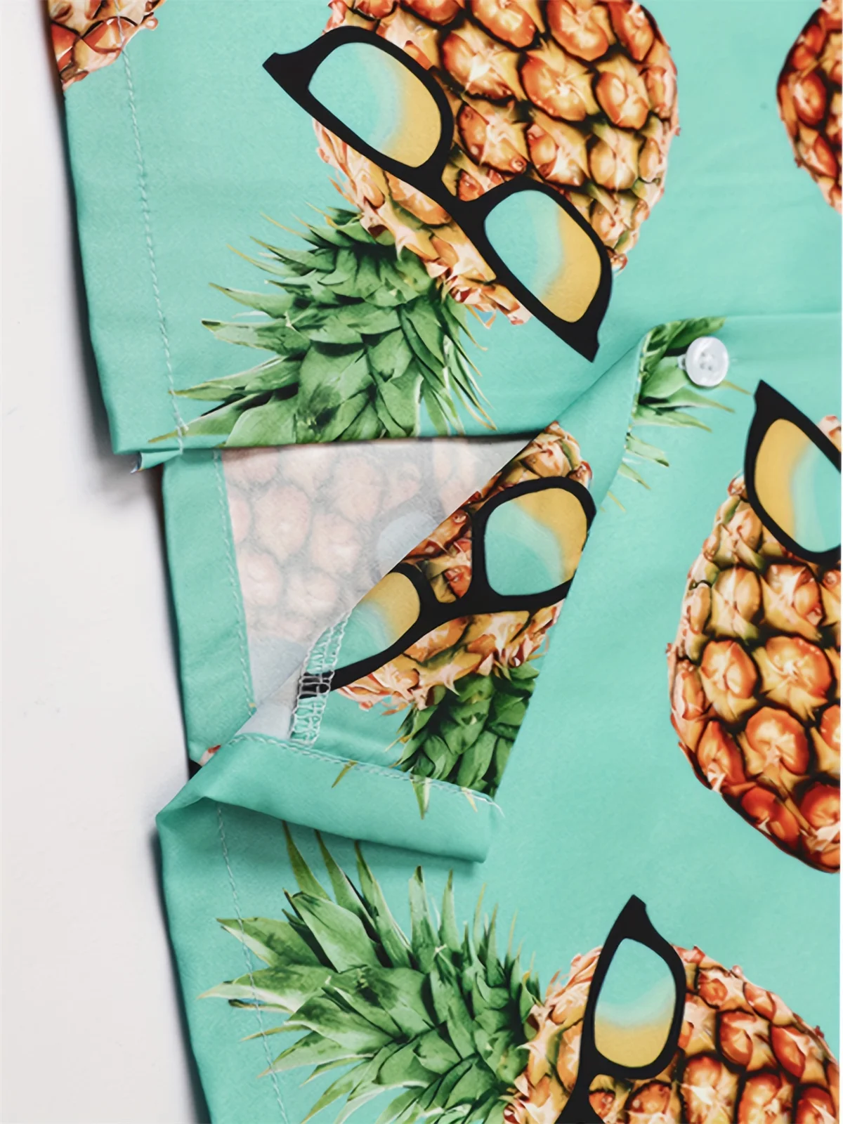 Boy's Shirt Pineapple Pattern Hawaii Shirt Boy Short Sleeve Casual Clothes Button up Loose Breathable Tops Summer Holiday boys shirts