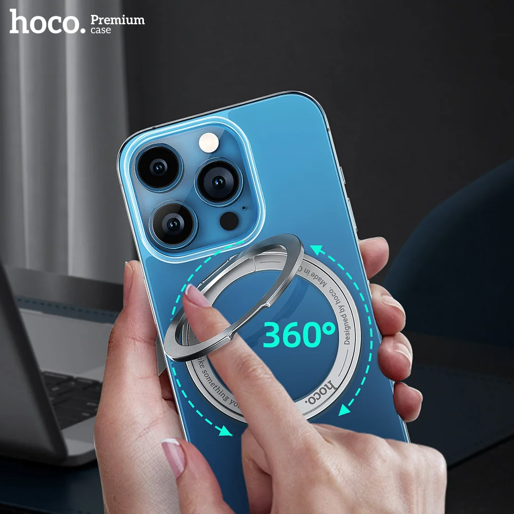 HOCO Magnetic Phone Case For iPhone 15 Pro Plus 2023 New Shockproof Protective Case Transparent Magnet Back Cover Fundas