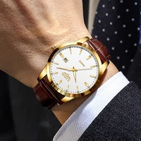 LIGE mode montre en cuir marron hommes sport militaire montres à Quartz pour hommes décontracté étanche chronographe Relogios Masculino 5
