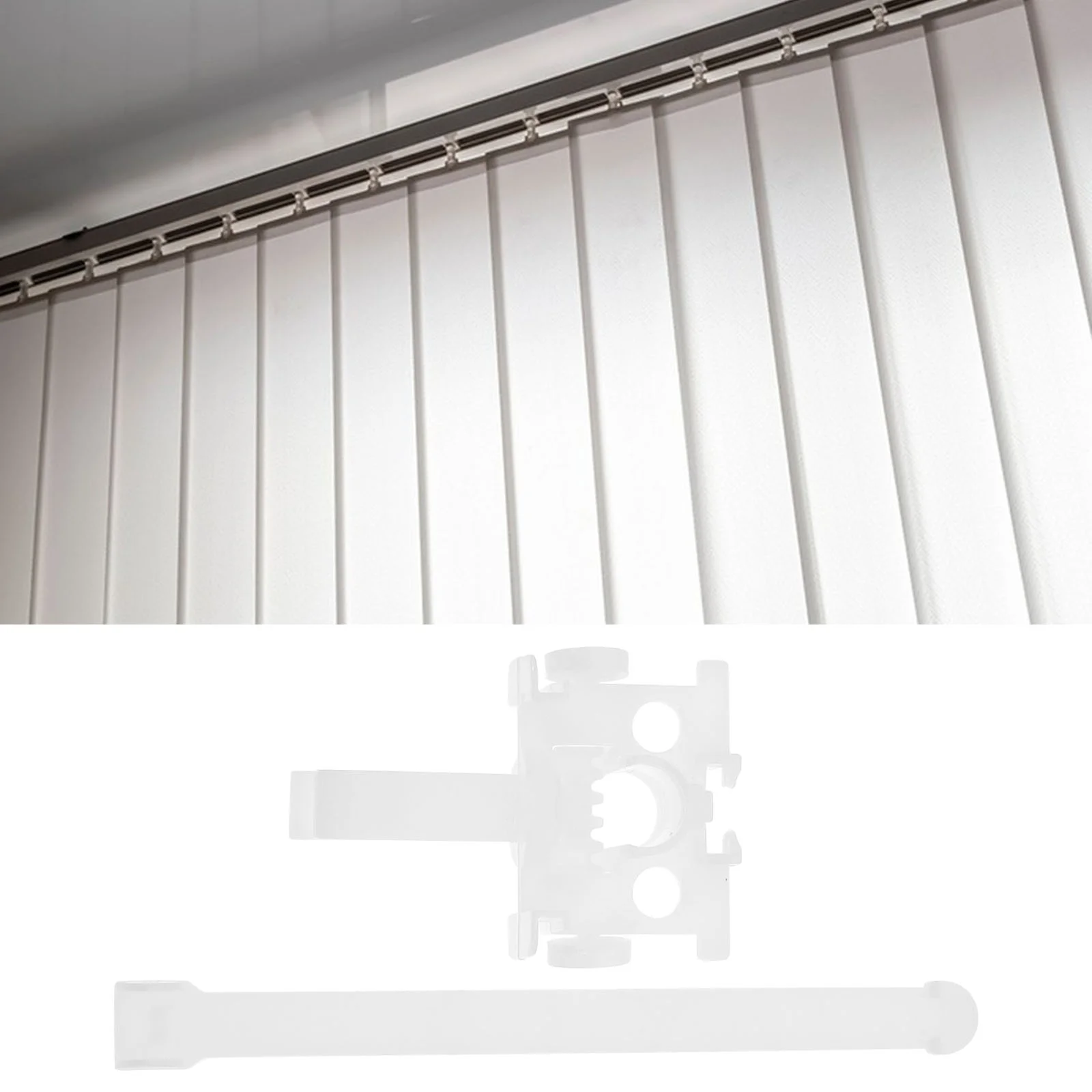 12 Sets Vertical Blind Repair Kit Plastic Curtain Pulley Set Window Dressing Hardware Blinds Replacement Stem Carrier