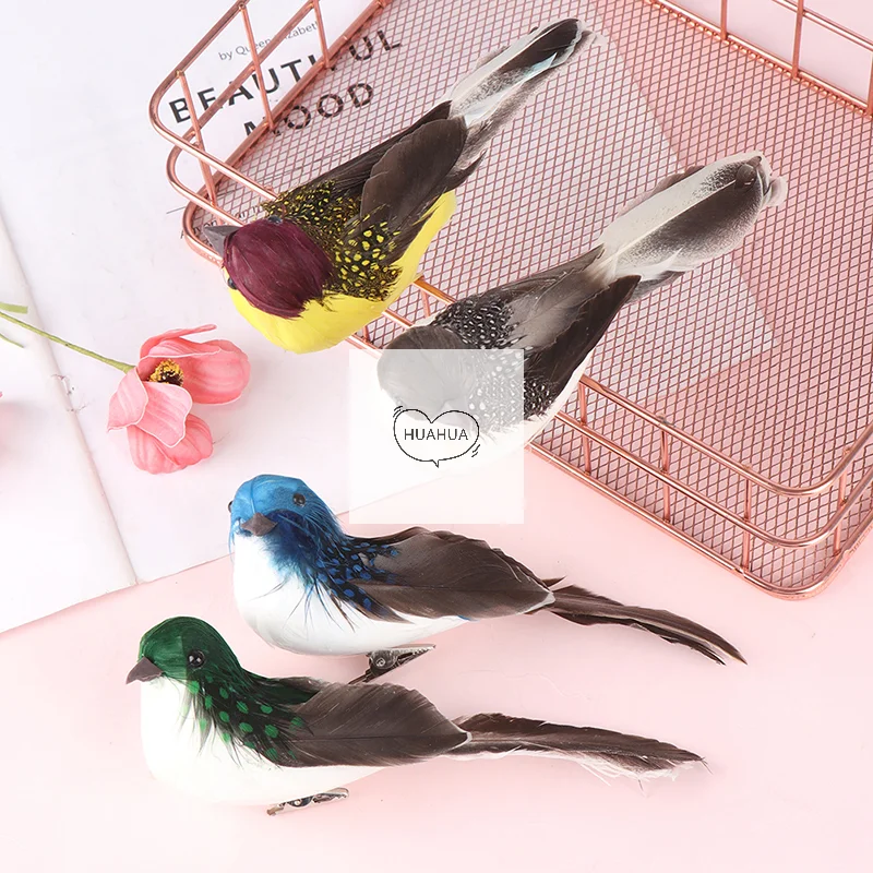 Mini fake birds artificial feather foam doves wedding Garden decoration.ornament