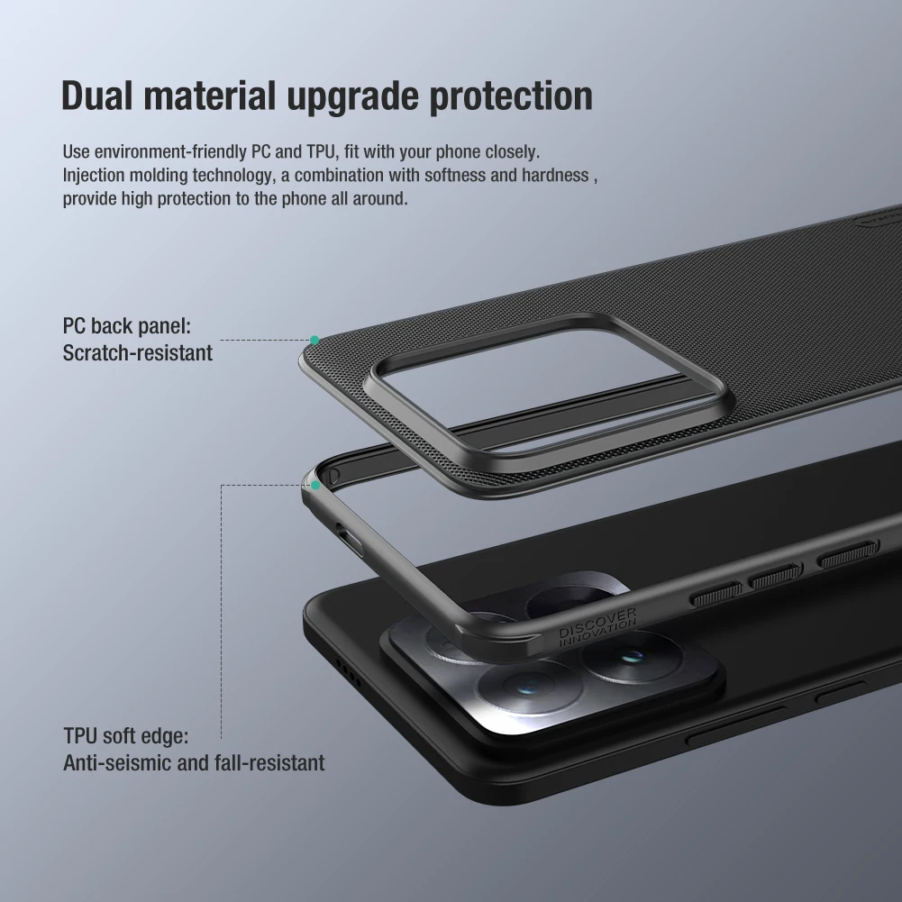 Nillkin Phone Cases For Xiaomi Mi 14 Pro / 14 5g Case 360 Pc Hard Full Frosted Back Cover Camera Protection For Mi14