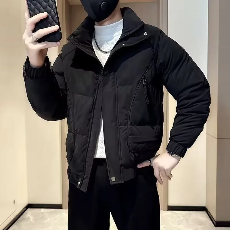 Golf Wear Men's Golf Jacket Fashion Zipper New Down Cotton Coat Winter Male Windproof Warm Loose Thicken Warm Clothing 골프웨어