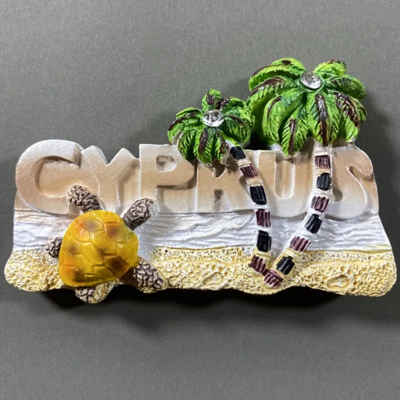 Magnetic Fridge Magnets Magnetic Sticker Magnetic Fridge Stickers Refrigerator Decor Europe Cyprus 3D Flavour Fridge Magnet Tourist Souvenirs Refrigerator Magnetic Stickers Travel collection Gift