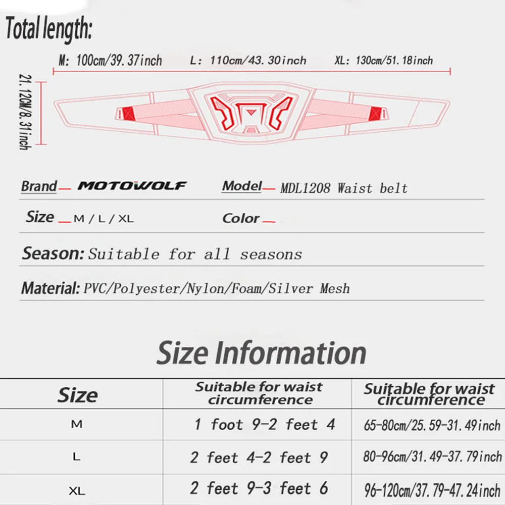 Motorcycle Waist Protector Professional Motocross Waist Guard Cycling Protection Protective Belt