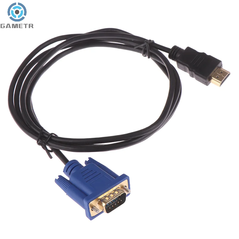 HDMI Cable 1.8M HDMI To VGA 1080P HD With Audio Adapter Cable TO VGA Black Optical